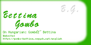 bettina gombo business card